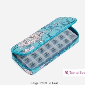 NEW Vera Bradley Large Travel Pill Case - Peacock Garden